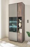 Esszimmer Set Piano in Thermo Eiche und grau Speisezimmer 4-teilig mit Soft-Close
