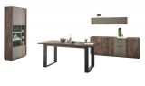Esszimmer Set Piano in Thermo Eiche und grau Speisezimmer 4-teilig mit Soft-Close