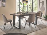 Esszimmer Set Piano in Thermo Eiche und grau Speisezimmer 4-teilig mit Soft-Close