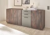 Esszimmer Set Piano in Thermo Eiche und grau Speisezimmer 4-teilig mit Soft-Close