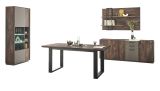 Esszimmer Set Piano in Thermo Eiche und grau Speisezimmer 4-teilig mit Soft-Close