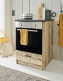 K�che Stove in Used Wood hell und anthrazit K�chenschrank Set 5-teilig 284 x 201 cm