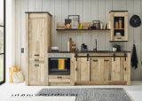 K�che Stove in Used Wood hell und anthrazit K�chenschrank Set 5-teilig 284 x 201 cm