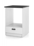 Herdumbauschrank Stove in wei� Pinie und anthrazit Landhaus K�che Unterschrank 60 cm