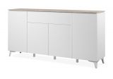 Sideboard Visby in wei� und Sandstein Wohn- und Esszimmer Kommode 177 x 92 cm