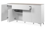 Sideboard Visby in wei� und Sandstein Wohn- und Esszimmer Kommode 177 x 92 cm