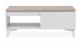 Couchtisch Visby in wei� und Sandstein Beistelltisch 100 x 55 cm