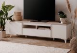 TV-Lowboard Visby in wei� und Sandstein TV Unterteil 177 cm