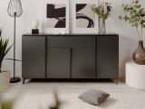 Sideboard Visby in grau und Schiefer Wohn- und Esszimmer Kommode 177 x 92 cm