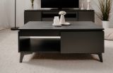 Couchtisch Visby in grau und Schiefer Beistelltisch 100 x 55 cm