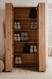 Schuhschrank Logu in Artisan Eiche 74 x 182 cm, aufklappbar f�r 30 Paar Schuhe