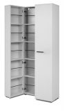 Schuhschrank Logu in wei� 74 x 182 cm, aufklappbar f�r 30 Paar Schuhe