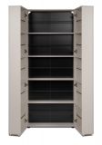 Schuhschrank Logu in Samt 74 x 182 cm, aufklappbar f�r 30 Paar Schuhe