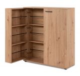 Schuhschrank Logu in Artisan Eiche 100 x 110 cm, aufklappbar f�r 24 Paar Schuhe
