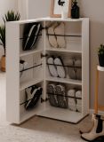 Schuhschrank Logu in wei� 50 x 110 cm, aufklappbar f�r 12 Paar Schuhe