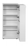 Schuhschrank Logu in wei� 50 x 110 cm, aufklappbar f�r 12 Paar Schuhe
