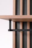 Kompaktgarderobe Madem in Artisan Eiche und Anthrazit mit 3D-Lamellen Garderobe mit Spiegel 80 x 190 cm