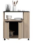 Parisot K�chenschrank Set 2-tlg. Fumay1 in Eiche und Beton grau K�che Buffet und Mehrzweckschrank