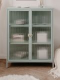 Metall Kommode Maram in mintgr�n Vitrine 80 x 102 cm