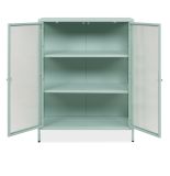 Metall Kommode Maram in mintgr�n Vitrine 80 x 102 cm