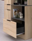 Parisot K�chenschrank Set 2-tlg. Fumay2 in Eiche und Beton grau K�che Buffet und K�cheninsel