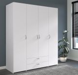 Kleiderschrank Enjour in wei� Dreht�renschrank 4-t�rig 160 x 185 cm