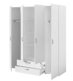 Kleiderschrank Enjour in wei� Dreht�renschrank 4-t�rig 160 x 185 cm