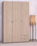 Kleiderschrank Enjour in Jackson Eiche Dreht�renschrank 3-t�rig 120 x 185 cm