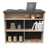 Parisot K�chentheke Fumay12 in Eiche und Beton grau K�cheninsel 109 x 80 cm