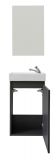 Badm�bel komplett Set Winny in grau inkl. Waschbecken und Spiegel Breite 40 cm