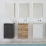 Badm�bel komplett Set Winny in Artisan Eiche inkl. Waschbecken und Spiegel Breite 40 cm
