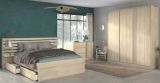 Parisot Schlafzimmer komplett Set Escale22 in Eiche japanisch Bett 160 x 200 cm