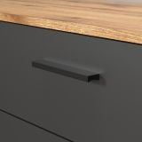 Sideboard Avila in grau und Evoke Eiche Kommode 139 cm