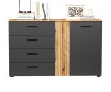 Sideboard Avila in grau und Evoke Eiche Kommode 139 cm