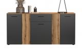 Sideboard Avila in grau und Evoke Eiche Kommode 181 cm