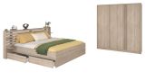 Parisot Schlafzimmer komplett Set Escale24 in Eiche japanisch Bett 160 x 200 cm
