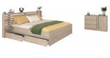 Parisot Schlafzimmer komplett Set Escale25 in Eiche japanisch Bett 140 x 200 cm