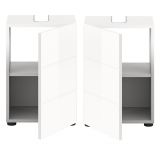 Waschbeckenunterschrank Larik in wei� Hochglanz Badezimmer Unterschrank 38 x 56 cm