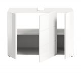 Waschbeckenunterschrank Larik in wei� Hochglanz Badezimmer Waschtisch 82 x 56 cm