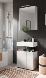 Badezimmer Spiegelschrank Larik in wei� 2-t�rig 60 x 77