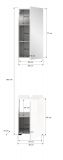 Badm�bel Set 2-teilig Larik in wei� Hochglanz Badkombination 38 x 190 cm