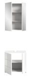 Badm�bel Set 2-teilig Larik in wei� Hochglanz Badkombination 60 x 190 cm