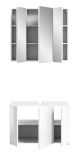 Badm�bel Set 2-teilig Larik in wei� Hochglanz Badkombination 82 x 190 cm