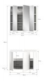 Badm�bel Set 2-teilig Larik in wei� Hochglanz Badkombination 82 x 190 cm