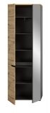 Garderobenschrank Cooper in Artisan Eiche und grau 65 x 190 cm mit variabler Inneneinteilung, Soft-Close