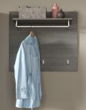 Garderobenpaneel Rumba in Rauchsilber grau Wandgarderobe 80 x 70 cm