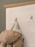 Garderobenpaneel Mirano in wei� L�rche mit Eiche Artisan Landhaus Wandgarderobe 68 x 103 cm