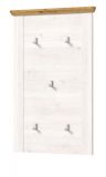 Garderobenpaneel Mirano in wei� L�rche mit Eiche Artisan Landhaus Wandgarderobe 68 x 103 cm