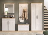 Garderobe Set 5-teilig Mirano in wei� L�rche und Eiche Artisan Landhaus Garderobenkombination 285 cm