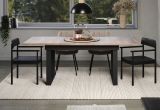 Esstisch Thorad in Tabak Eiche und Metall schwarz Industrial Look ausziehbar 160 - 200 cm